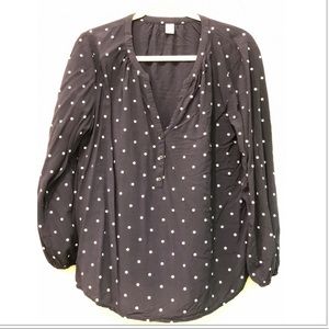Polka Dot Old Navy Blouse Size Large